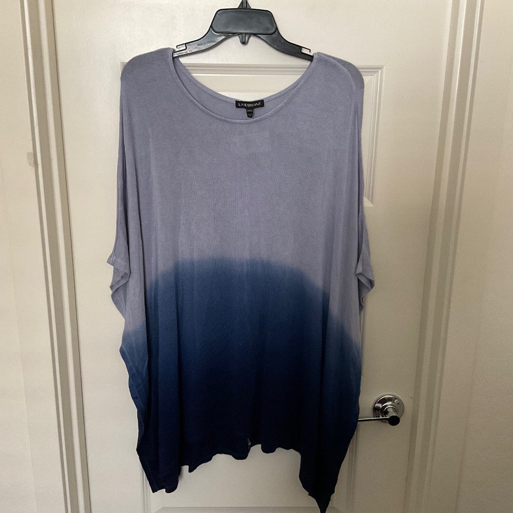 Lane‎ Bryant Blue Ombré Poncho - Size 14/16